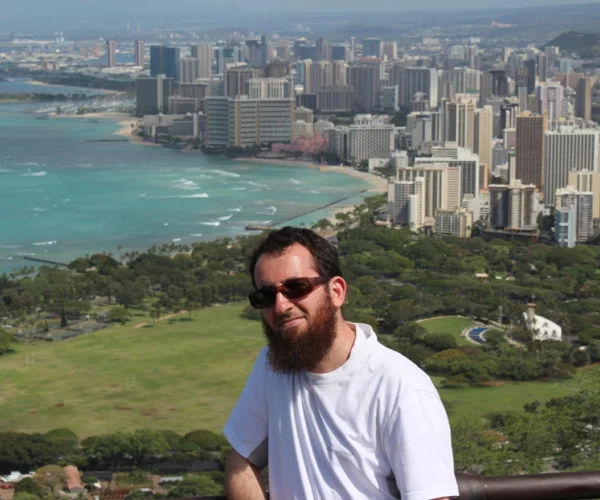 Waikiki beach on top of the Diamond Head