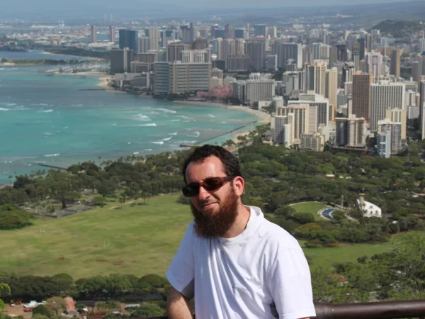 Waikiki beach on top of the Diamond Head