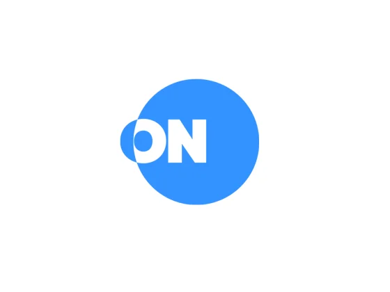 The Digiton logo: the letters ON in bold white capitals on a bright blue disc, the O breaking out of the circle on its left edge
